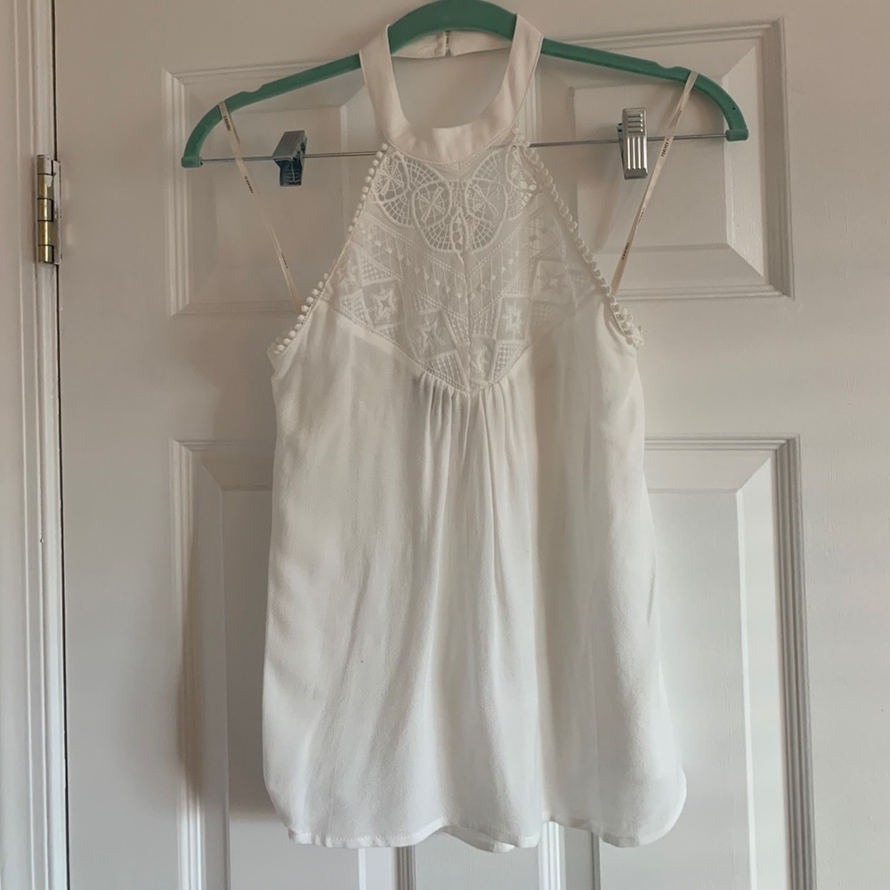Forever 21 White Halter Top with beautiful design